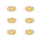 Set van 6 Moderne badkamer inbouwspot goud IP54 - Shed Honey, Tuin en Terras, Nieuw, Minder dan 50 watt