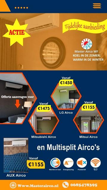 Split airco inclusief montage beschikbaar voor biedingen