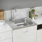 vidaXL Gootsteen met afvoerset 600x500x155 mm roestvrij, Verzenden, Nieuw