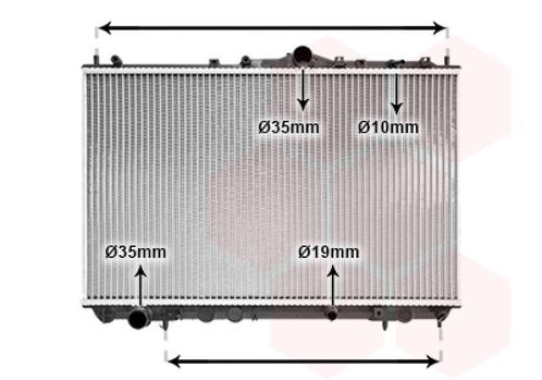 RADIATOR VOOR MITSUBISHI CARISMA 1999-2004 822291, Auto-onderdelen, Airco en Verwarming, Nieuw, Ophalen of Verzenden