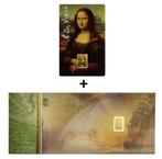 Tsjaad. 3000 Francs 2024 Da Vinci Mona Lisa + 999 Gold 0,10g, Postzegels en Munten