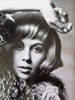 Michael Joseph (1941-) - Pretty model in woolly top, studio