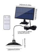 Solar Hanglamp met Afstandsbediening – LED Tuinlamp Waterdic, Verzenden, Nieuw