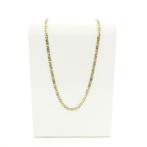 Bicolor gouden marineschakel ketting; Heren, Sieraden, Tassen en Uiterlijk, Kettingen, Ophalen of Verzenden, Gebruikt, Overige kleuren