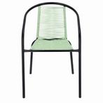 Tuinstoel staal met gevlochten zitting – 72 cm – groen, Tuin en Terras, Ophalen of Verzenden, Nieuw