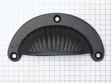 Komgreep massief ribbel ijzer zwart 98 x 42 mm, Doe-het-zelf en Verbouw, Hang- en Sluitwerk, Nieuw, Ophalen of Verzenden