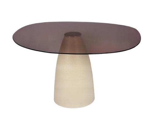 Eettafel Brix Mylon organisch 140 cm glas, Huis en Inrichting, Tafels | Eettafels, Nieuw, Ophalen of Verzenden