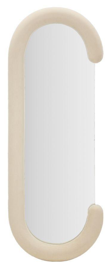 WANDSPIEGEL CHANTAL CRÈME FLUWEEL CM 60X7X160, Huis en Inrichting, Woonaccessoires | Spiegels, Ophalen of Verzenden