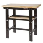 Werkbank 100 cm met hardhouten blad - zwart, Doe-het-zelf en Verbouw, Werkbanken, Ophalen of Verzenden, Nieuw