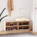 vidaXL Schoenenkast 110x34x45 cm massief grenenhout, Verzenden, Nieuw