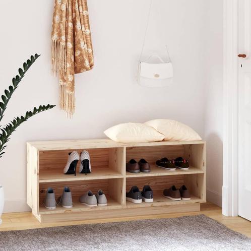 vidaXL Schoenenkast 110x34x45 cm massief grenenhout, Huis en Inrichting, Kasten | Schoenenrekken, Nieuw, Verzenden