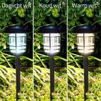 Set van 4 linkbare solarlampen | Instelbaar wit licht, Tuin en Terras, Zonne-energie, Kunststof, Verzenden, Minder dan 50 watt