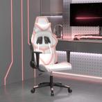 vidaXL Gamestoel kunstleer wit en roze, Huis en Inrichting, Bureaustoelen, Verzenden, Nieuw, Roze