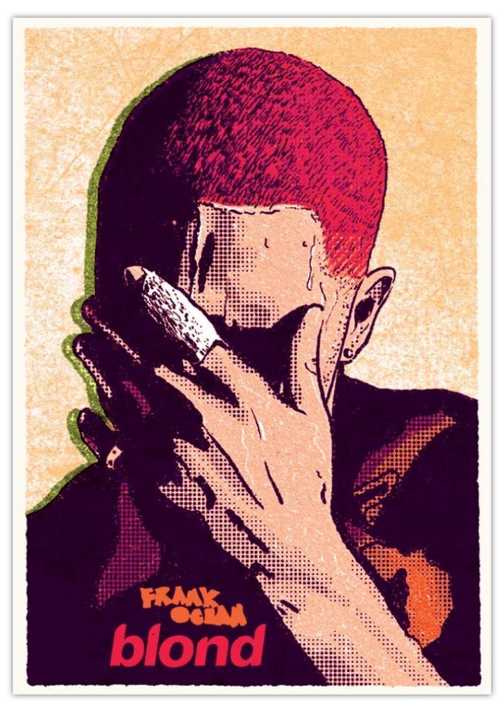 Posters - Poster Ocean, Frank - Blond (Red), Verzamelen, Muziek, Artiesten en Beroemdheden, Zo goed als nieuw, Verzenden