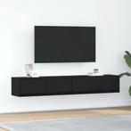 vidaXL Tv-kasten 2 st 80x31x25,5 cm spaanplaat zwart, Huis en Inrichting, Verzenden, Nieuw, Overige houtsoorten