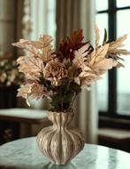 Boeket zijden bloemen incl.vaas /Black Friday korting!, Verzenden, Nieuw