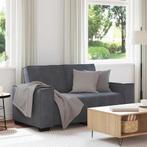 vidaXL Tweezitsbank 120 cm fluweel donkergrijs, Verzenden, Nieuw, Tweepersoons, Stof