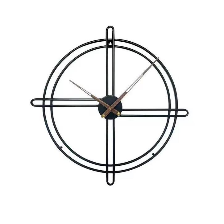 Cirque Noir – Design Wandklok 70 cm – Industrieel Metaal – Z, Huis en Inrichting, Woonaccessoires | Klokken, Analoog, Wandklok