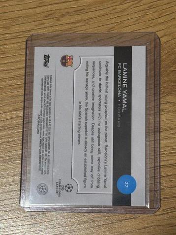 2024/25 Topps Chrome Sapphire UCC Lamine Yamal #27 Image beschikbaar voor biedingen