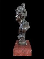 George van der Straeten (1856-1941) - Buste, Buste de jeune, Antiek en Kunst, Antiek | Keramiek en Aardewerk
