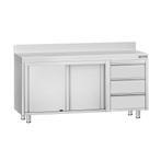 GGM Gastro | RVS werktafel ECO - 1600x700mm - met 3 laden |, Verzenden, Nieuw in verpakking, Meubilair