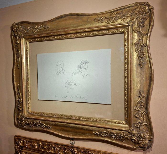 Henri De Toulouse-Lautrec (1864-1901) - Hommes accroupis - «, Antiek en Kunst, Kunst | Schilderijen | Klassiek