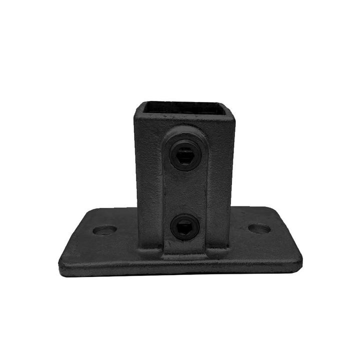 Zwarte Buiskoppeling | Rechthoekige voetplaat - vierkant zwa, Doe-het-zelf en Verbouw, IJzerwaren en Bevestigingsmiddelen, Ophalen of Verzenden