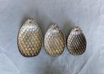 Cesa - Set of Ananas shaped - Schotel (3) - .800 zilver, Antiek en Kunst