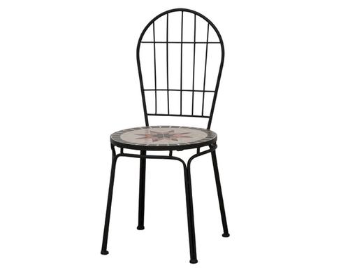 Siena Garden Stella stapelbare stoel 40,5x42x95 cm keramiek, Tuin en Terras, Tuinstoelen, Ophalen of Verzenden