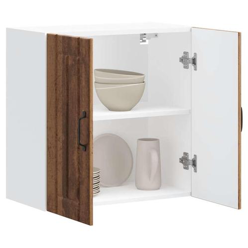 vidaXL Keukenwandkast Lucca bewerkt hout oud houtkleurig, Huis en Inrichting, Keuken | Keukenelementen, Bruin, Nieuw, Verzenden