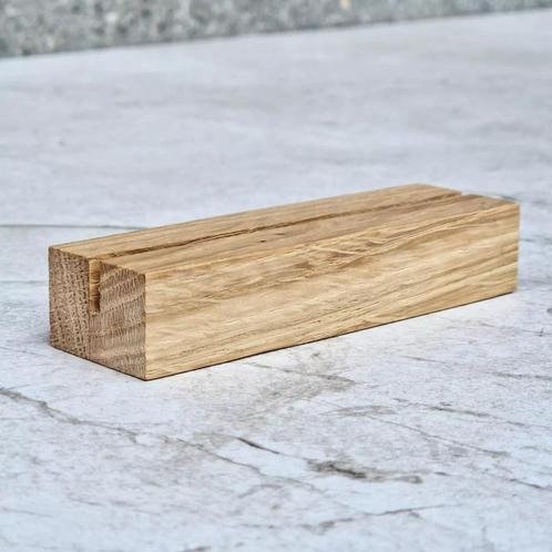 HOCHO Eikenhouten Kaartenhouder 100x30x20 mm – Robuust en., Huis en Inrichting, Keuken | Keukenbenodigdheden, Nieuw, Ophalen of Verzenden