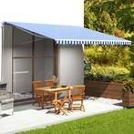 vidaXL Vervangingsdoek voor luifel 5x3,5 m blauw en wit, Tuin en Terras, Verzenden, Nieuw