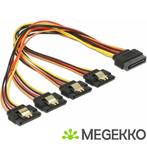 DeLOCK 60157 0.3m SATA 15-pin Multi kleuren SATA-kabel, Nieuw, Verzenden