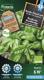 Protecta Groente zaden: Basilicum Grootbladige Biologisch, Tuin en Terras, Bloembollen en Zaden, Ophalen of Verzenden