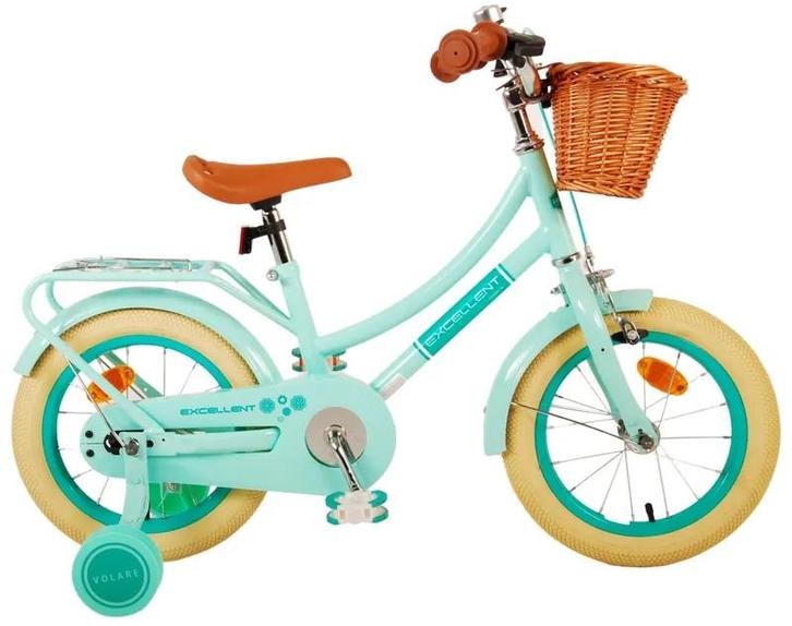 Volare Excellent Kinderfiets - Meisjes - 14 inch - Groen, Fietsen en Brommers, Fietsen | Kinderfietsjes, Nieuw, Ophalen of Verzenden