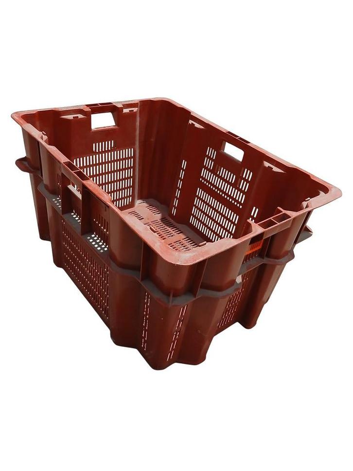 Nest-/stapelbak 800x600x440 mm, Geperforeerd, Rood, Gebruikt, Doe-het-zelf en Verbouw, Kratten en Dozen, 60 cm of meer, 75 tot 100 cm