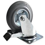 Benson Set van 4 transportwielen - 100 mm - zwenkwiel met..., Doe-het-zelf en Verbouw, Zwenkwielen, Ophalen of Verzenden, Nieuw