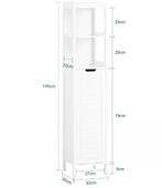 Hoge Waskast met Waszak en Open Planken – Compact Model, Verzenden, Nieuw