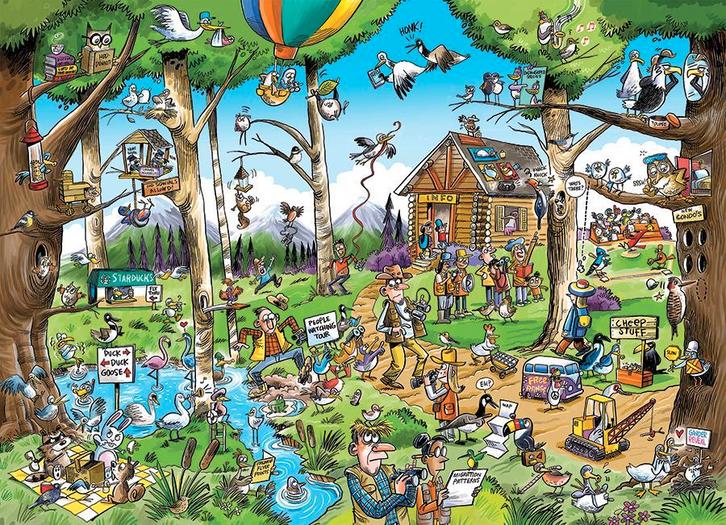 Cartoonpuzzels bij Puzzelplaza - grote keus, diverse merken, Hobby en Vrije tijd, Denksport en Puzzels, Legpuzzel, Nieuw, 500 t/m 1500 stukjes