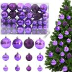 Cheqo® Kerstballen Set - Kerstballen Set - Lila Kunststof -, Verzenden, Nieuw