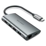 8in1 USB-C PD C Type USB C naar 4K HDMI USB-C PD RJ45 USB..., Nieuw, Verzenden