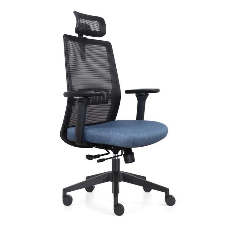 Bureaustoel Napoli Deluxe 4D - NEN-EN 1335 - Blauw, Huis en Inrichting, Bureaus, Nieuw, Ophalen of Verzenden