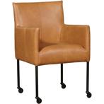 Leren Eetkamerstoelen Cognac, Ophalen of Verzenden, Nieuw, Leer