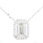 Ketting met hanger - 14 karaat Witgoud -  2.63ct. tw.