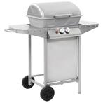 vidaXL Gasbarbecue en grill met 2 kookzones roestvrij staal, Tuin en Terras, Gasbarbecues, Verzenden, Nieuw