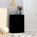 vidaXL Schoenenkast 60x35x84 cm bewerkt hout zwart, Verzenden, Nieuw