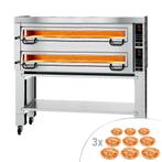 GGM Gastro | Elektrische pizzaoven Power - 9+9 34cm - |, Onderbouw afzuigkap, Verzenden, Nieuw, Motor
