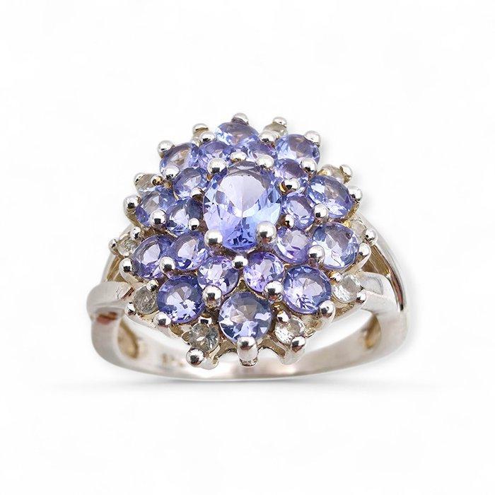 Zonder minimumprijs - Ring Zilver - Tanzaniet, Sieraden, Tassen en Uiterlijk, Ringen