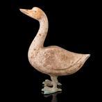 Oud-Chinees, Han-dynastie Aardewerk vogel met bronzen poten, Antiek en Kunst