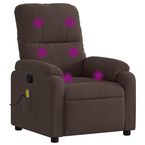 Massagestoel Microvezel Bruin - Tweedekansje - OP=OP, Huis en Inrichting, Stoelen, Bruin, Nieuw, Ophalen of Verzenden
